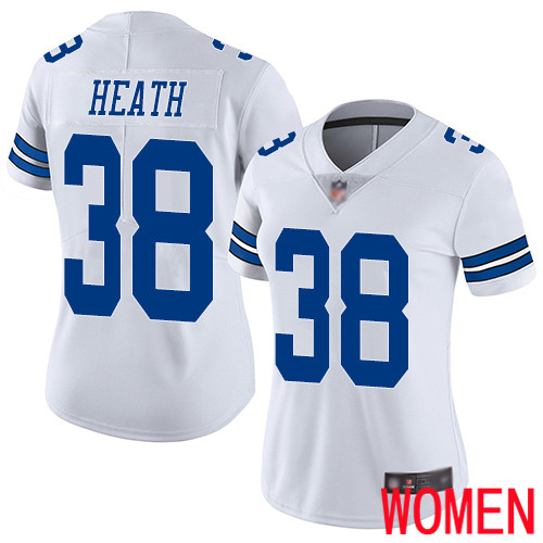 Women Dallas Cowboys Limited White Jeff Heath Road #38 Vapor Untouchable NFL Jersey->women nfl jersey->Women Jersey